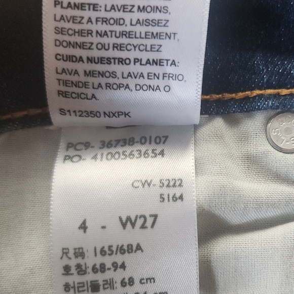 74 Signature Levi Strauss Heritage Boyfriend women's cropped  jeans size W27 - Picture 5 of 6